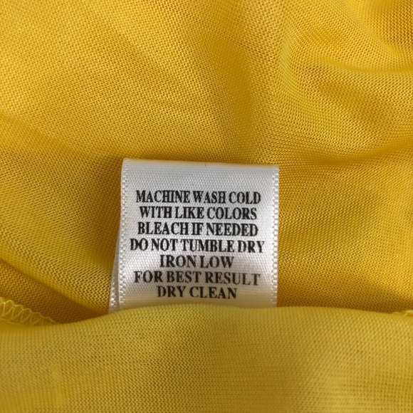 NWT Very J Bright Yellow Pom-Pom Slip Dress - Picture 8 of 8